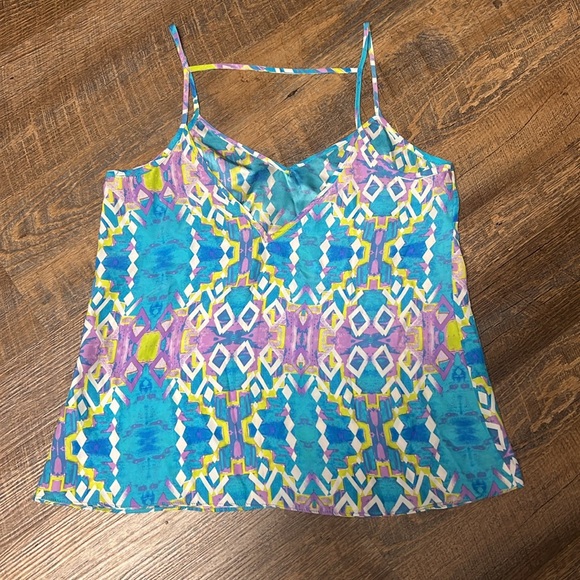 Alice & Trixie Silk 80s Geometric Camisole - Picture 2 of 4